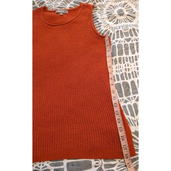 Marled Reunited Clothing Women's Knit Tank Top Size L Ribbed Red Orange - Picture 4 of 11